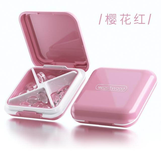4-Grid Capsule Pill Box Travel Organizer - MaviGadget