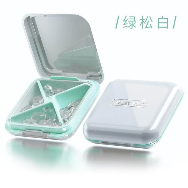 4-Grid Capsule Pill Box Travel Organizer - MaviGadget