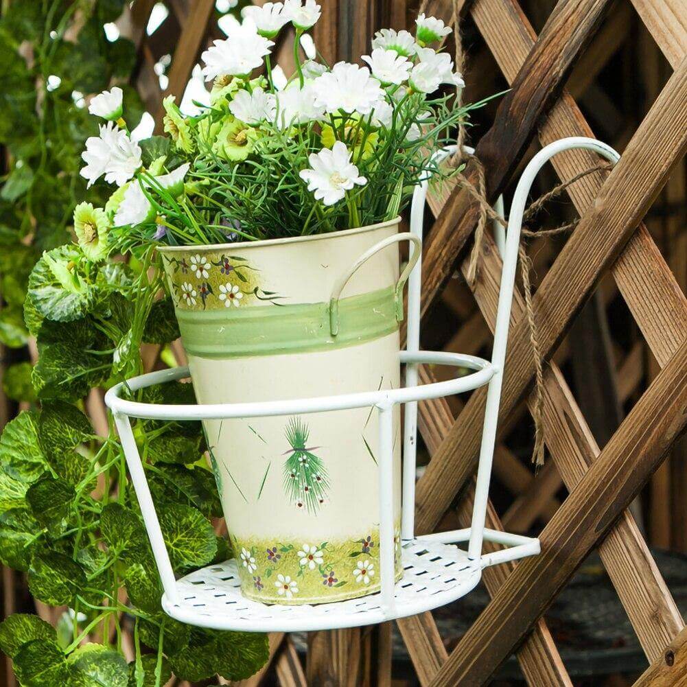 Iron Outdoor Hanging Baskets Flower Pot Holder - MaviGadget