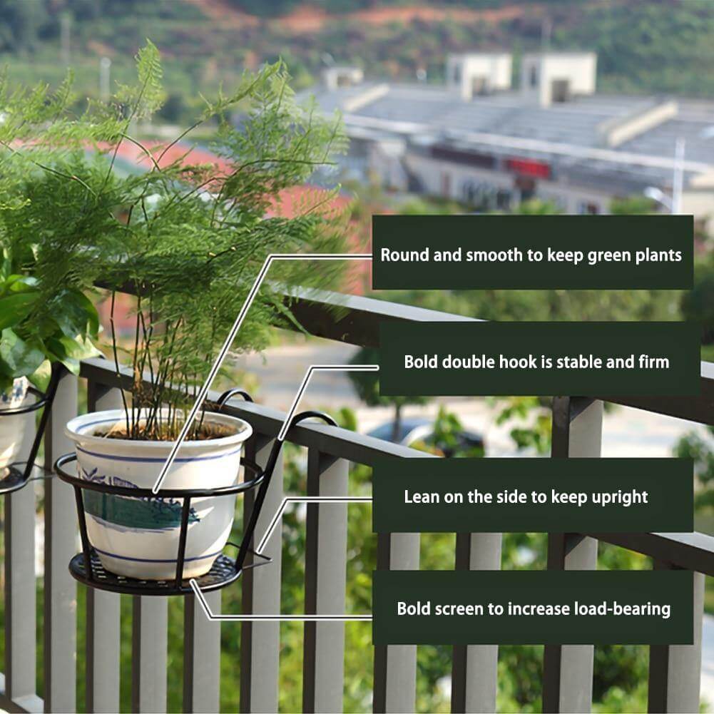 Iron Outdoor Hanging Baskets Flower Pot Holder - MaviGadget