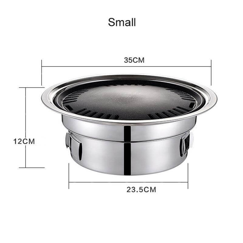 Portable Korean Style Stainless Steel Charcoal Camping Grill - MaviGadget