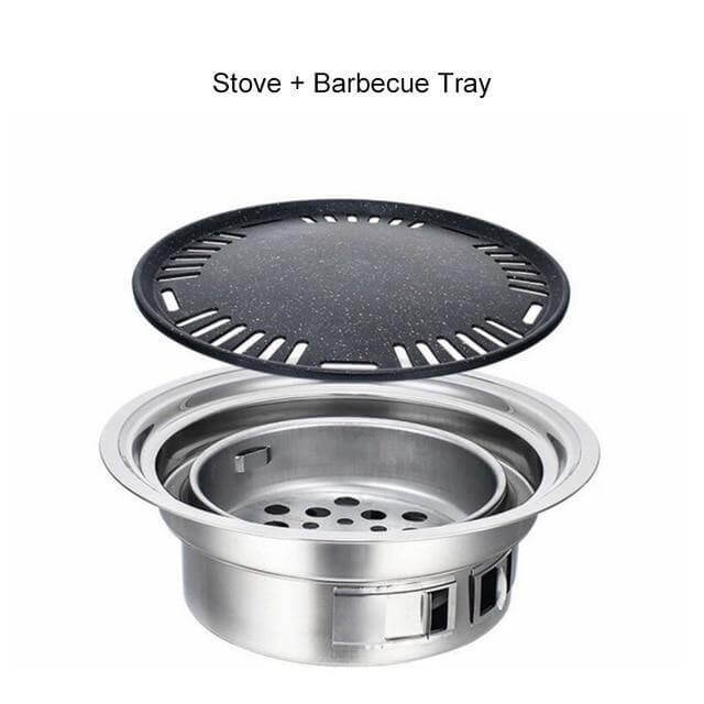 Portable Korean Style Stainless Steel Charcoal Camping Grill - MaviGadget