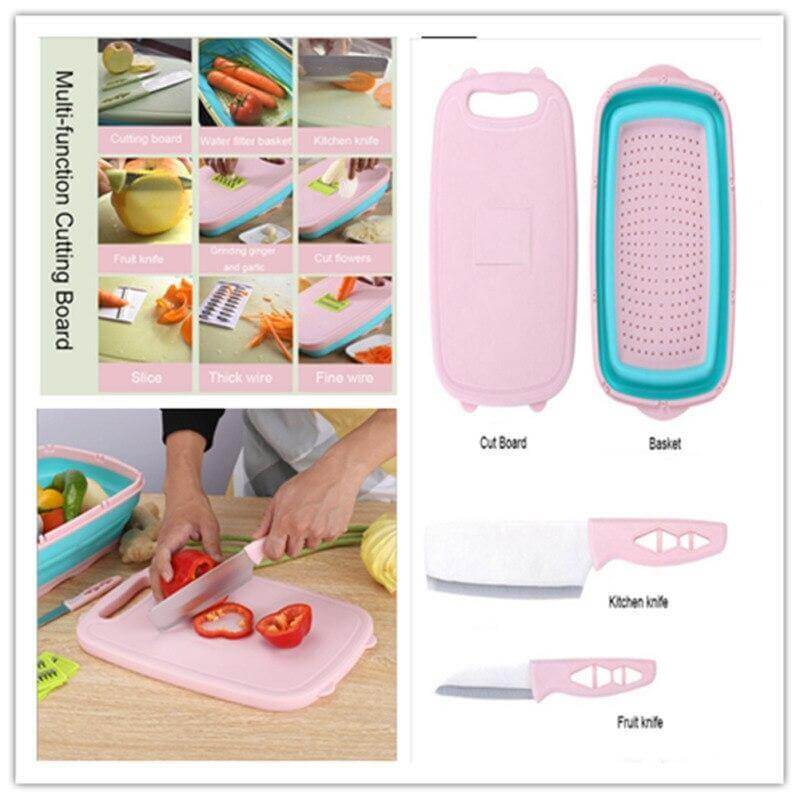 Multi-Functional Drain Basket & Chopping Board - MaviGadget