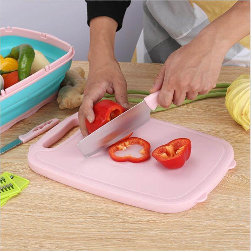 Multi-Functional Drain Basket & Chopping Board - MaviGadget