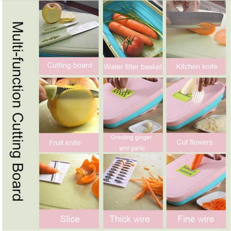 Multi-Functional Drain Basket & Chopping Board - MaviGadget