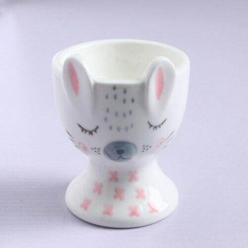 2Pcs Cute Animal Ceramic Breakfast Egg Holder - MaviGadget