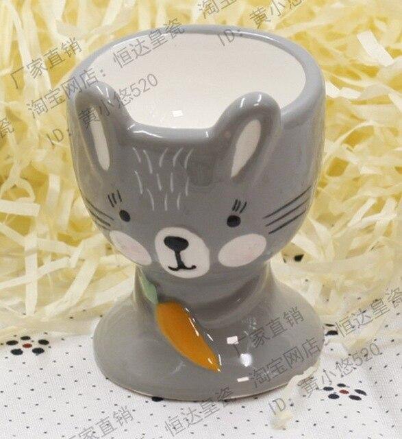 2Pcs Cute Animal Ceramic Breakfast Egg Holder - MaviGadget