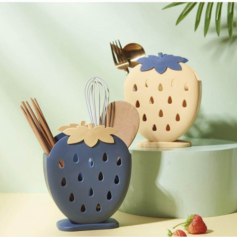 2PCS Cute Strawberry Cutlery Organizer Box - MaviGadget