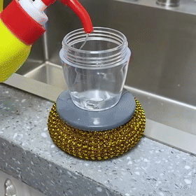 Palm Brush Kitchen Soap Washing Dispenser - MaviGadget