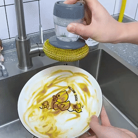 Palm Brush Kitchen Soap Washing Dispenser - MaviGadget