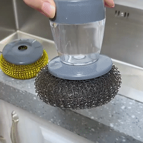 Palm Brush Kitchen Soap Washing Dispenser - MaviGadget