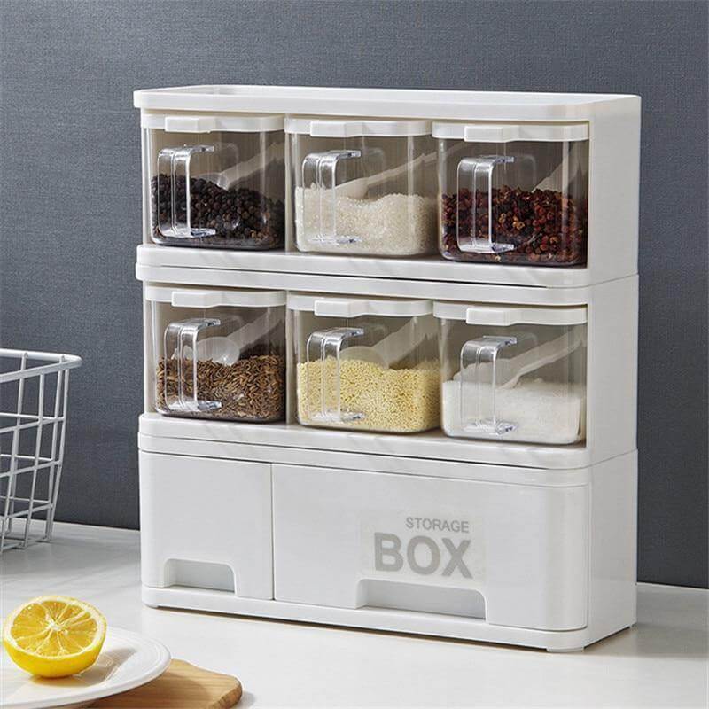 Multiple Boxes Seasoning Herb Kitchen Organizer - MaviGadget