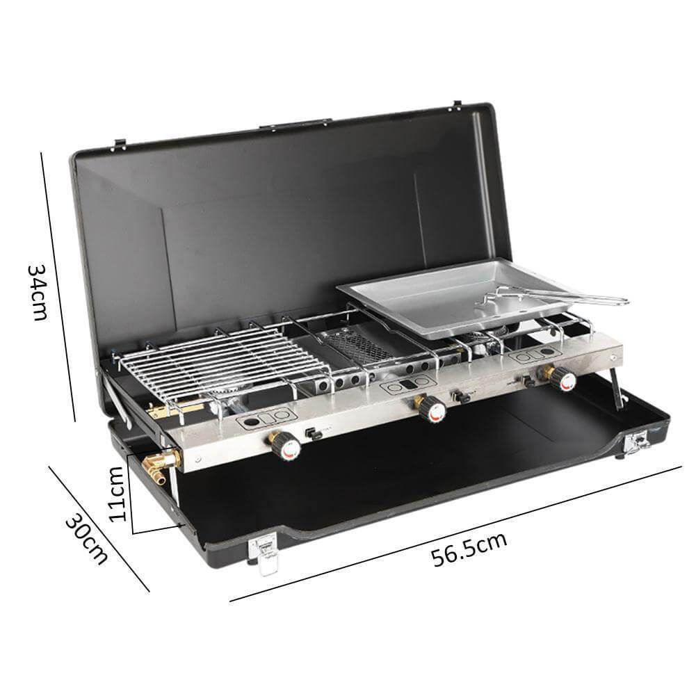 Portable 2 Burner Stove Grill - MaviGadget