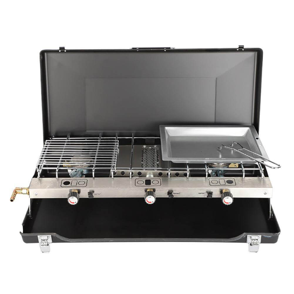 Portable 2 Burner Stove Grill - MaviGadget