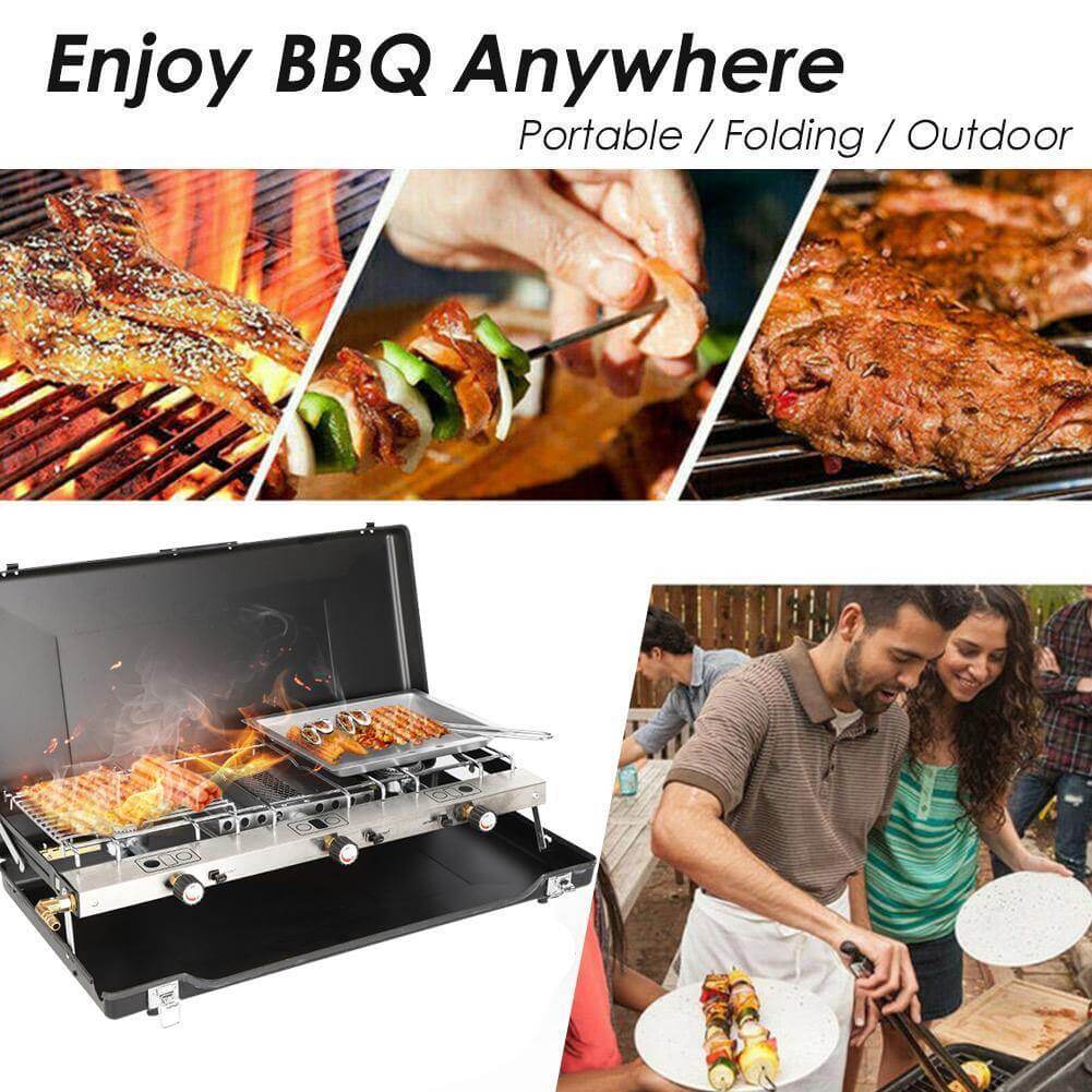 Portable 2 Burner Stove Grill - MaviGadget