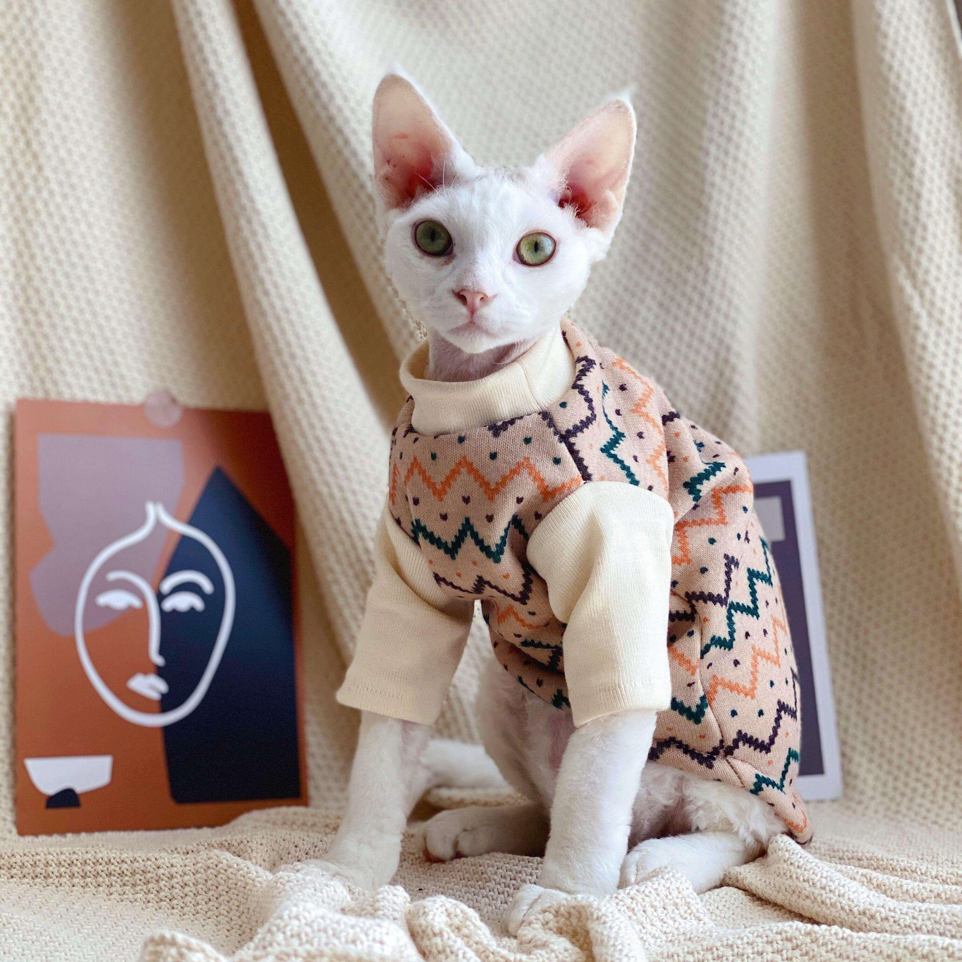 Ethnic Hairless Cat Sweater - MaviGadget