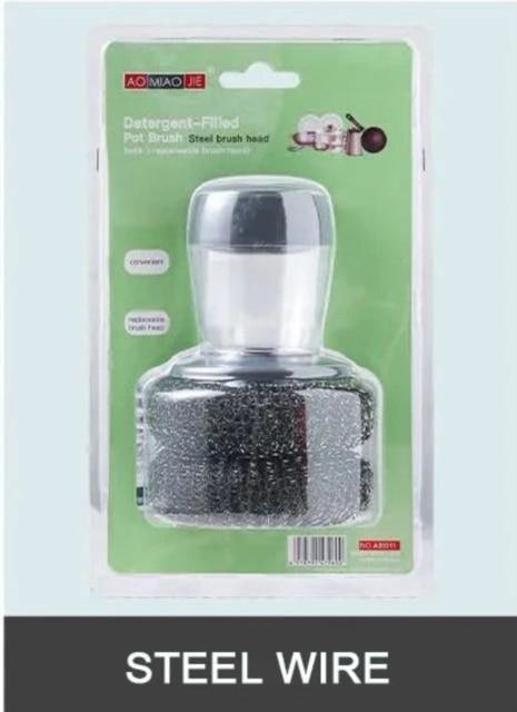 Palm Brush Kitchen Soap Washing Dispenser - MaviGadget
