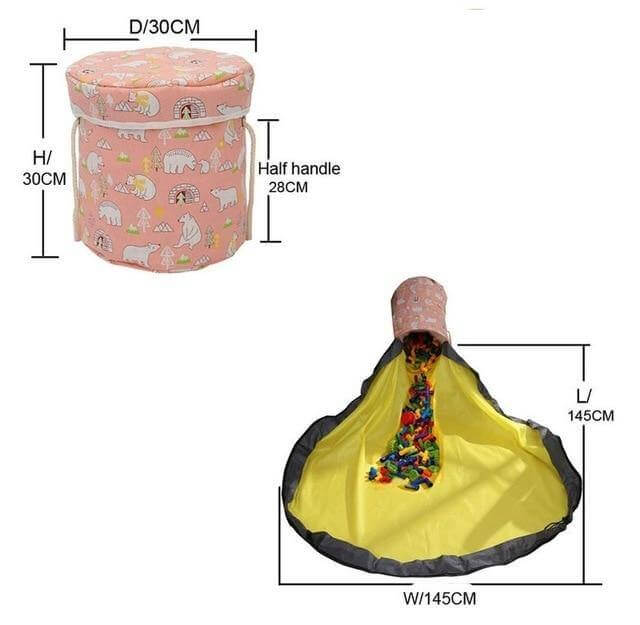 Portable Toy Easy Clean-up Storage Organizer Bag - MaviGadget