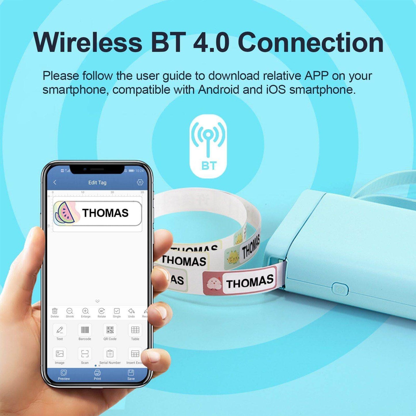 Portable Mini Wireless Label Pocket Printer - MaviGadget