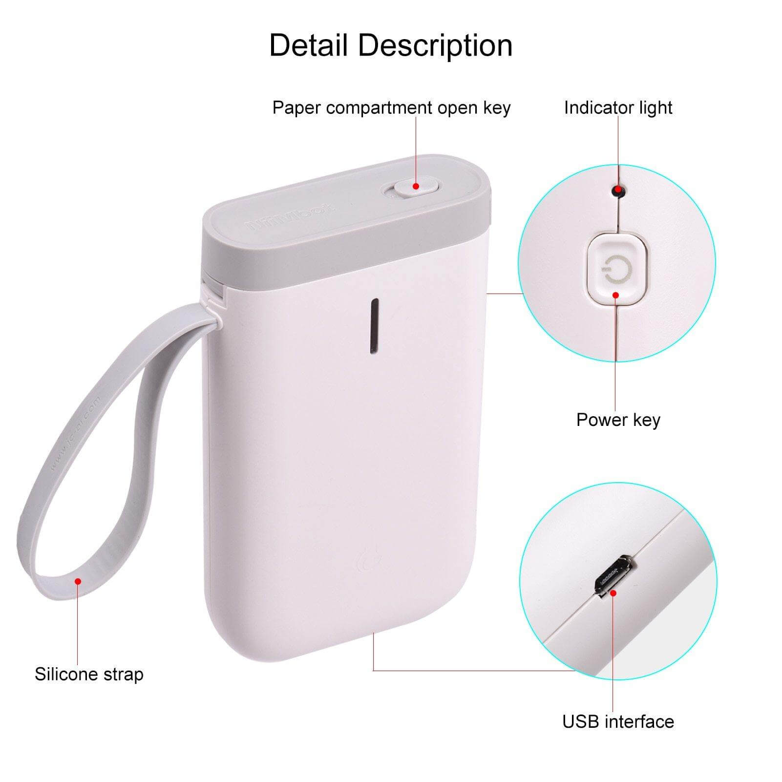 Portable Mini Wireless Label Pocket Printer - MaviGadget
