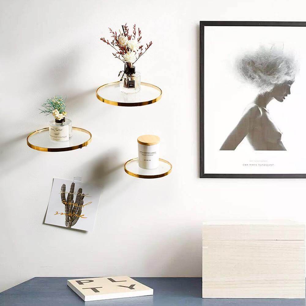 Nordic Ledge Mount Wall Glass Shelf - MaviGadget