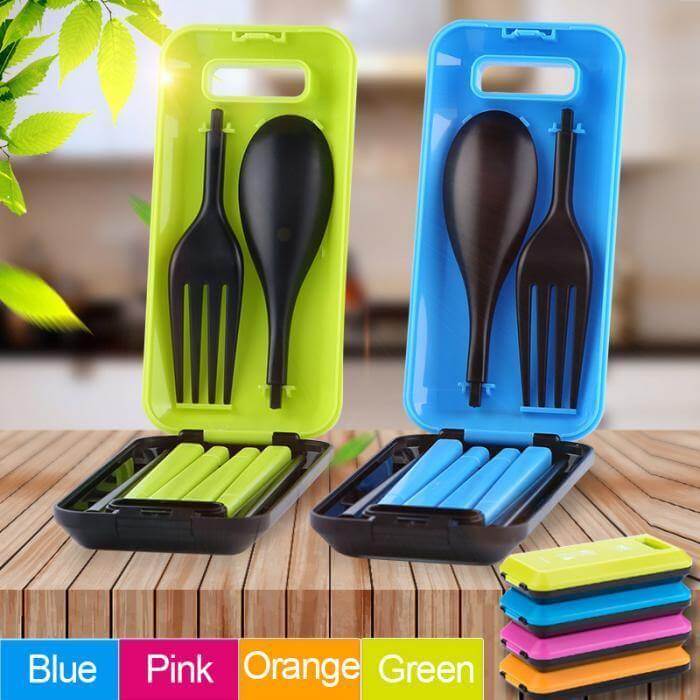 Portable Folding Travel Dinnerware Set - MaviGadget