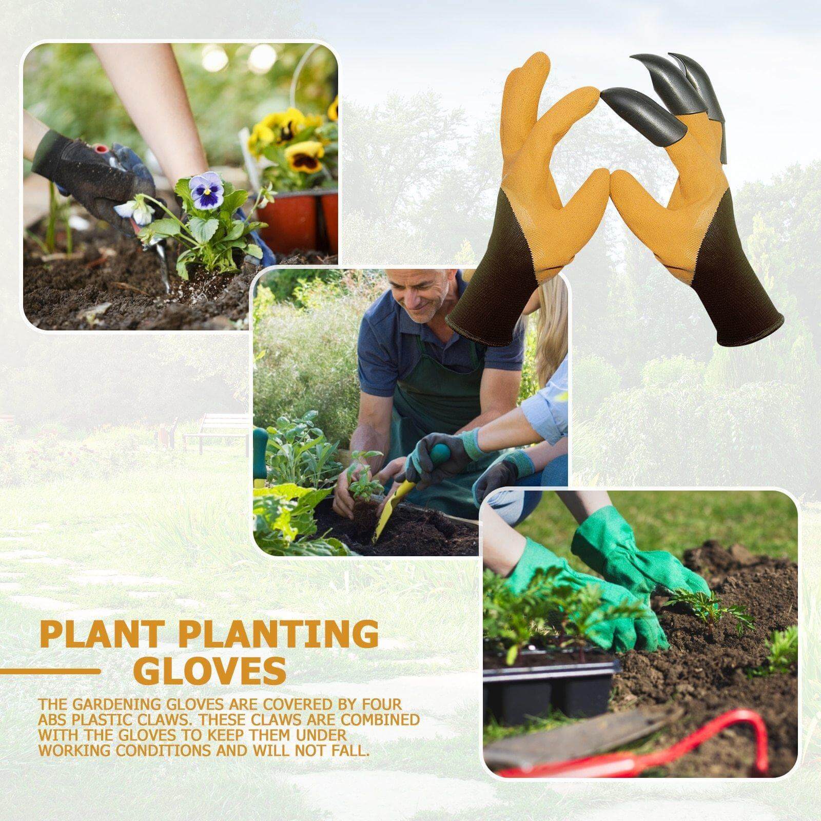 Garden Rubber Gloves with Fingertips Claws - MaviGadget