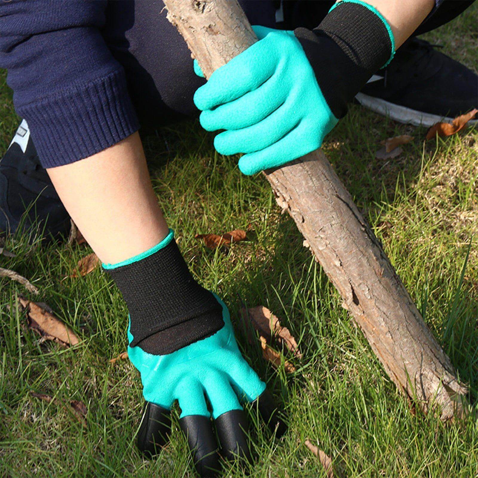 Garden Rubber Gloves with Fingertips Claws - MaviGadget