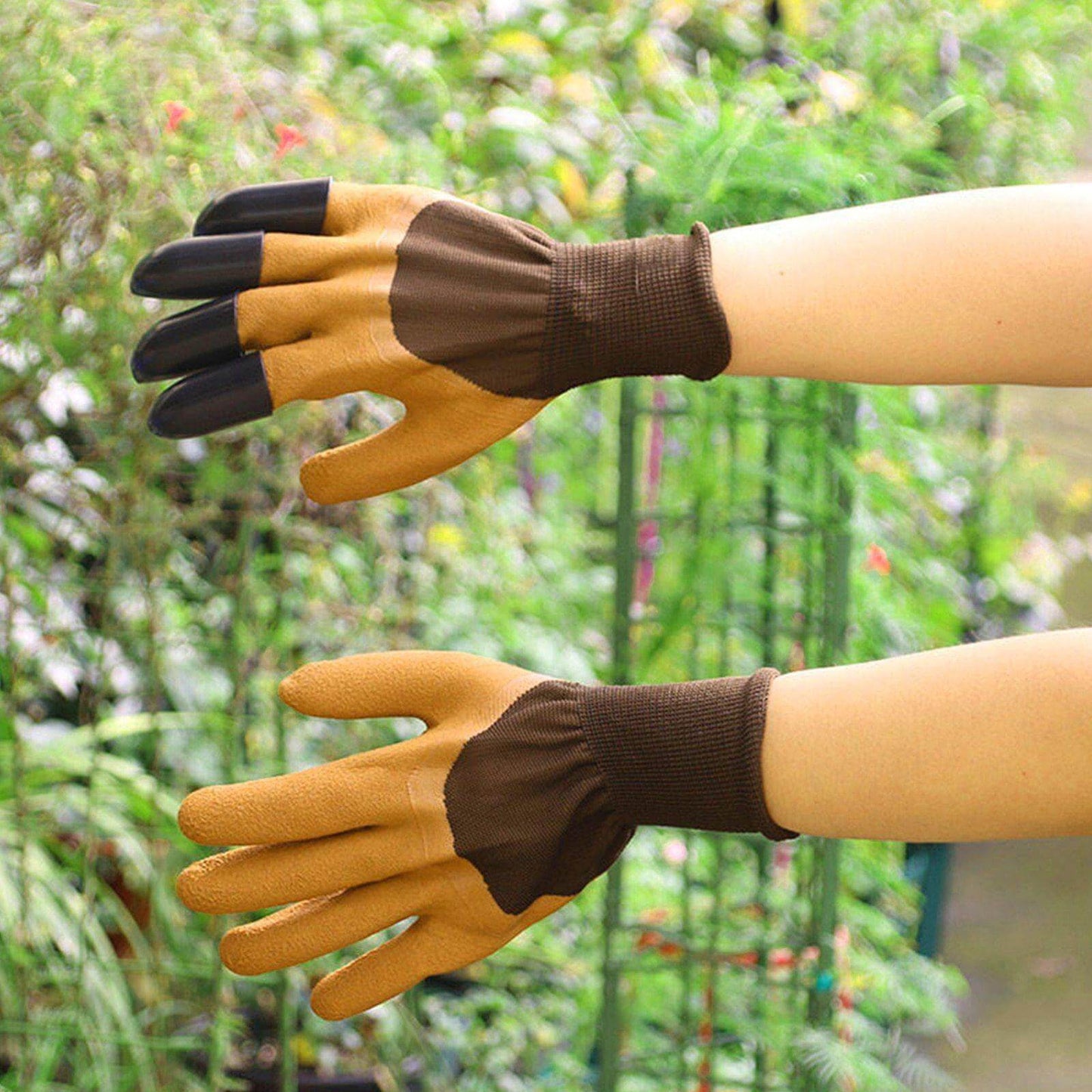 Garden Rubber Gloves with Fingertips Claws - MaviGadget