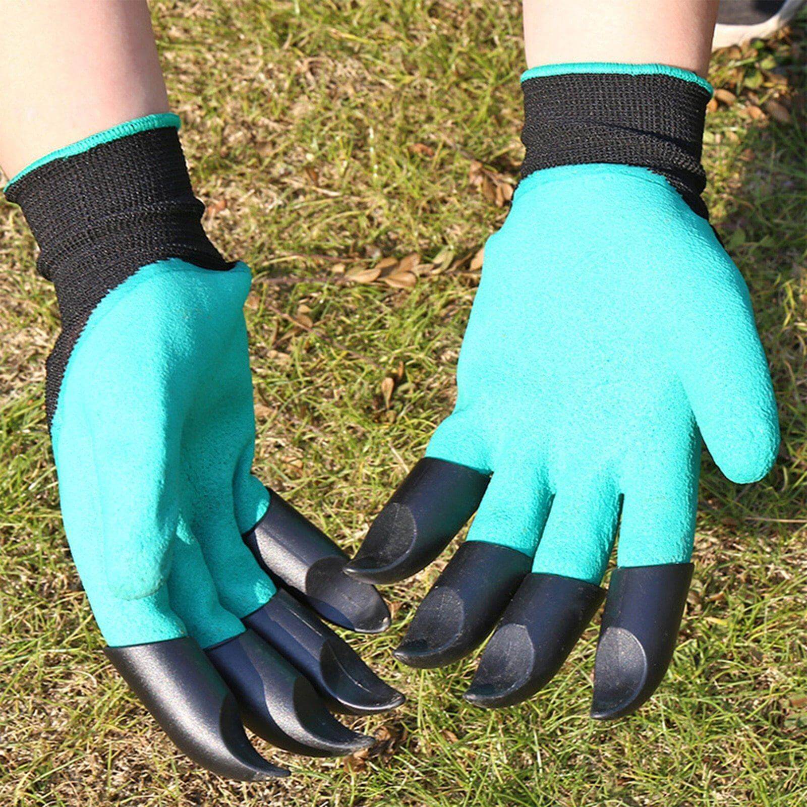 Garden Rubber Gloves with Fingertips Claws - MaviGadget