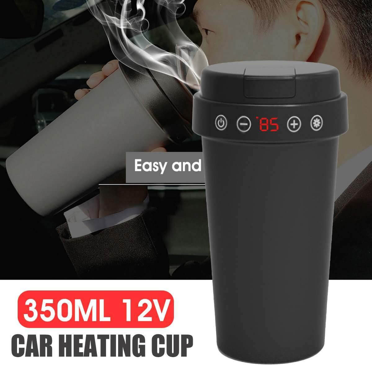 LCD Display Stainless Steel Car Electric Thermos - MaviGadget