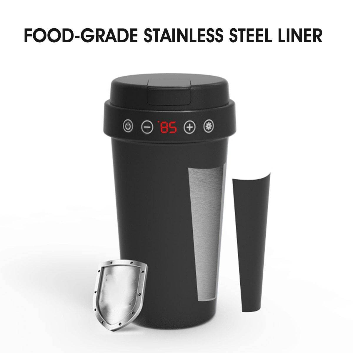 LCD Display Stainless Steel Car Electric Thermos - MaviGadget