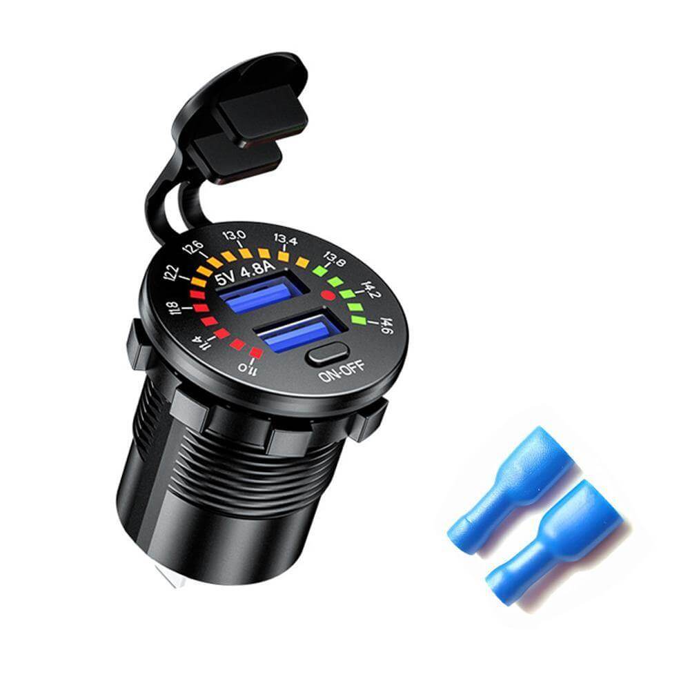 Led Display Fast Car Dual USB Charger - MaviGadget