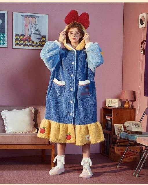Colorful Princess Hooded Sleepwear for Women - MaviGadget