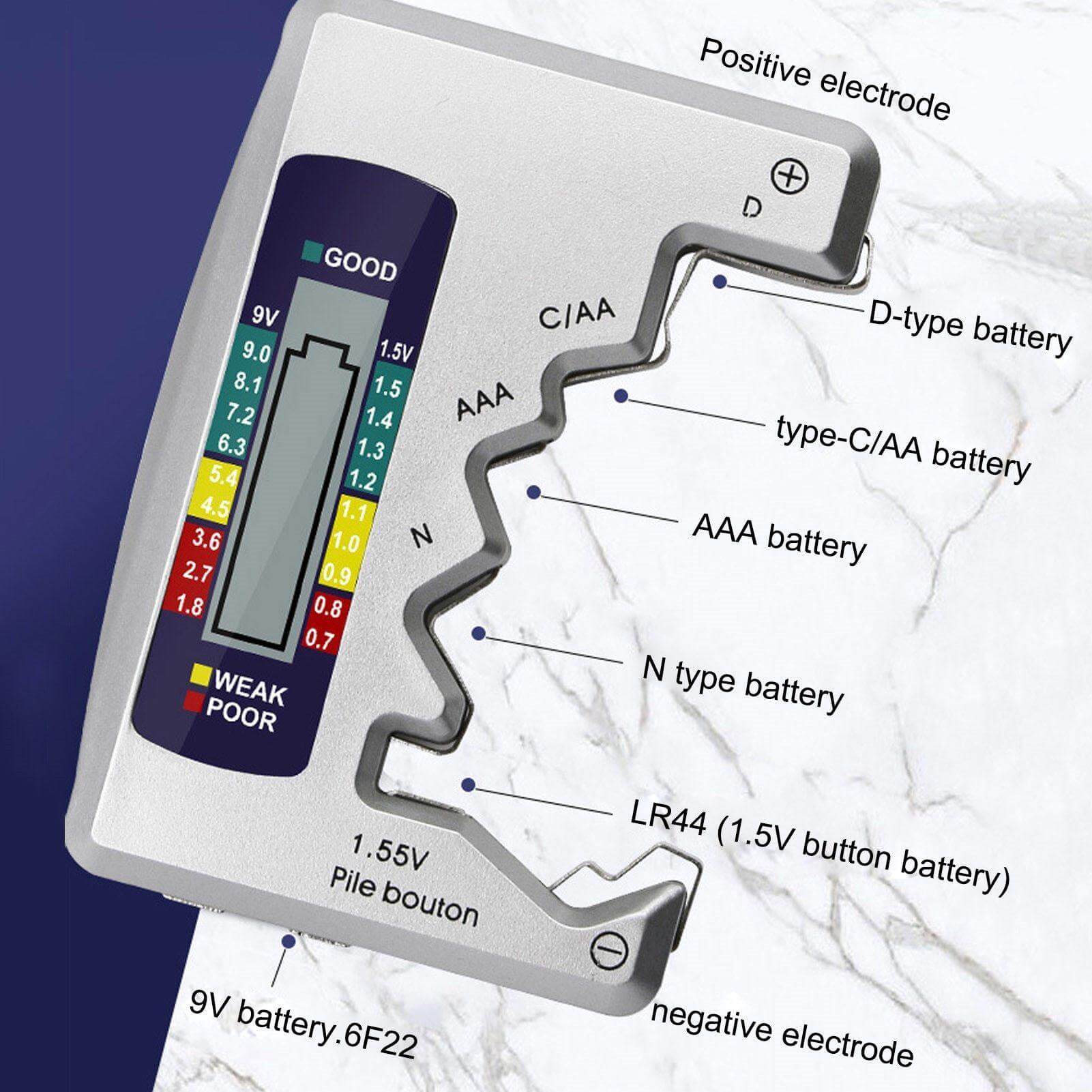 Universal LCD Display Battery Capacity Tester - MaviGadget