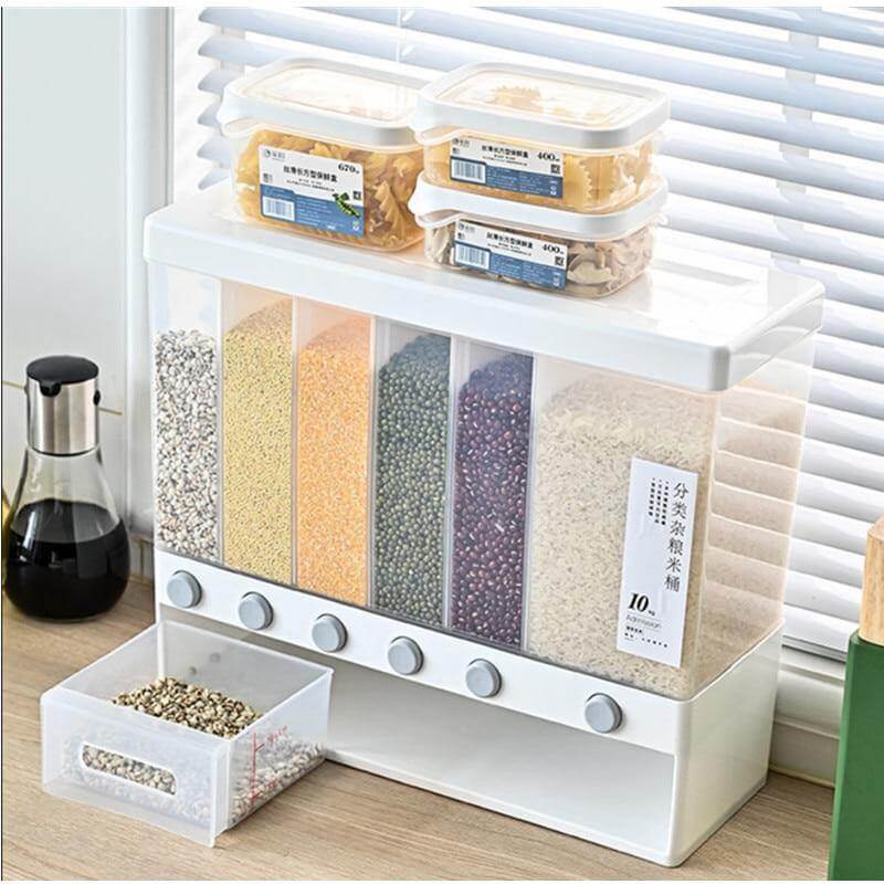 Wall-Mounted Automatic Kitchen Grain Rice Storage Tank - MaviGadget