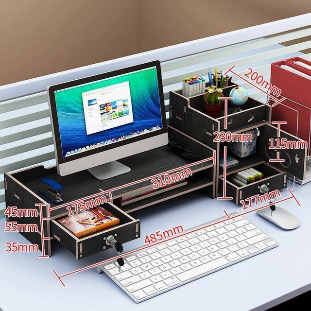 Multifunction Desktop Monitor Riser Computer Organizer - MaviGadget
