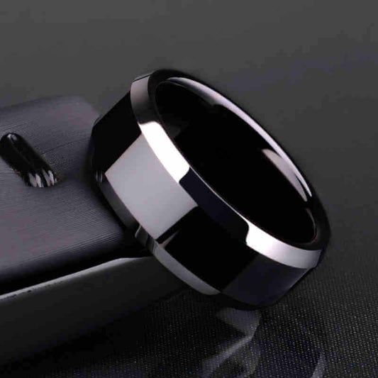 Black Titanium Ring for Men - MaviGadget