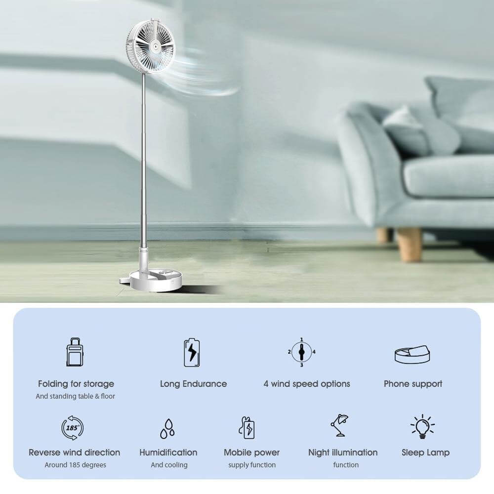 Portable Remote Control Air Conditioner Humidifier with Light - MaviGadget