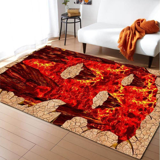 3D Volcanic Design Floor Rug - MaviGadget