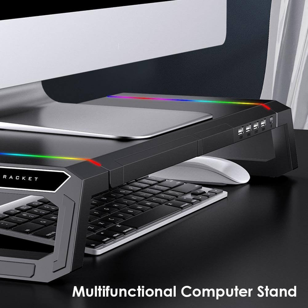 4 USB3.0 Hub Universal Computer Stand Riser Data Transfer Desk Organizer - MaviGadget