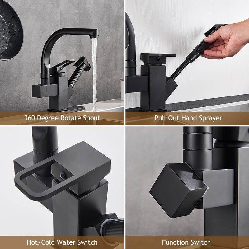 2in1 Elegant 360 Rotating Sink Faucet - MaviGadget