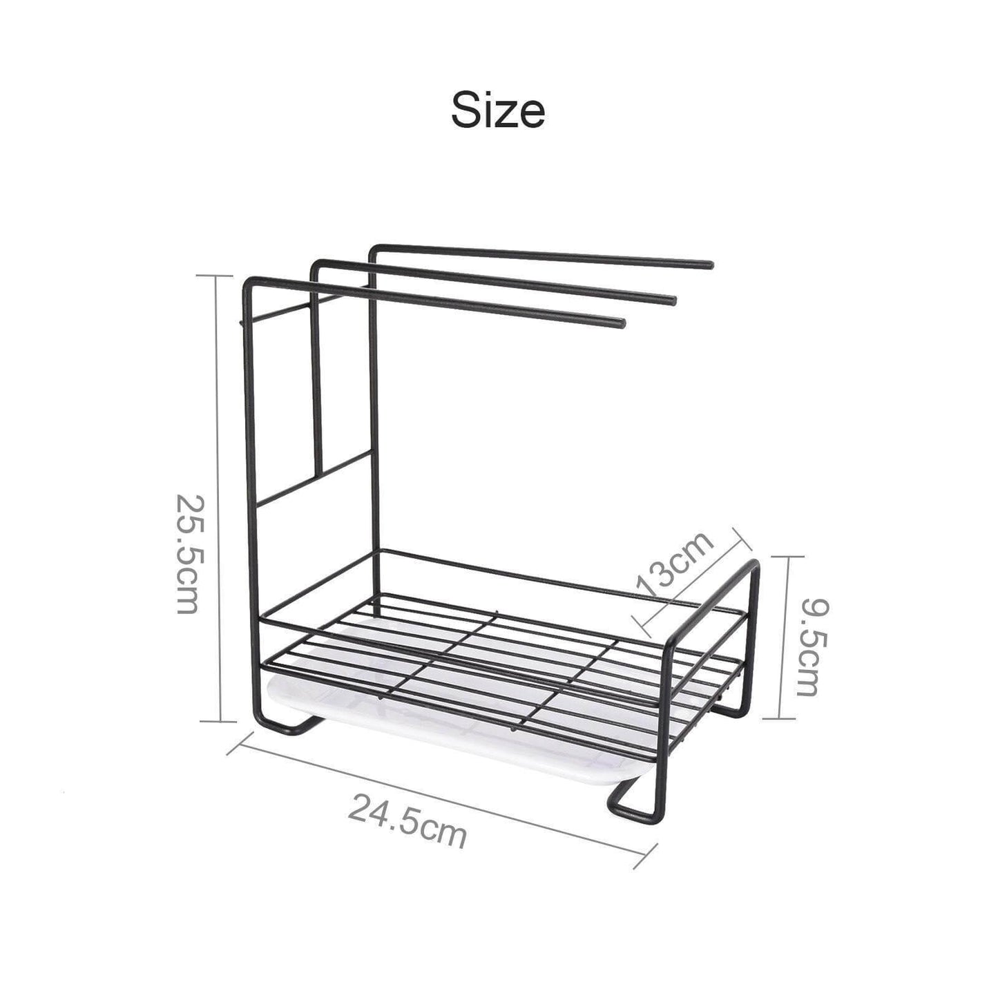 Iron Space Saving Kitchen Sink Drying Rack - MaviGadget