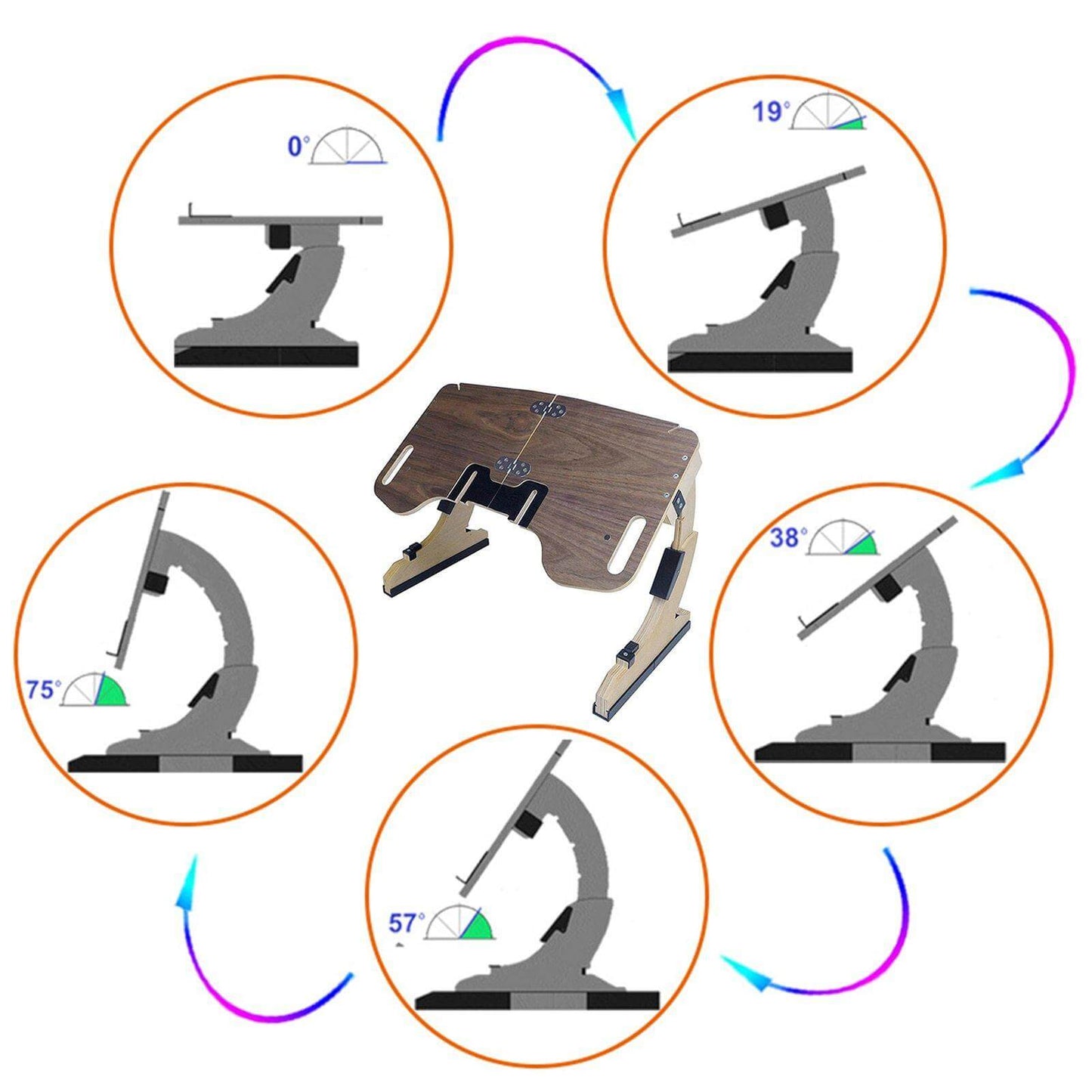 Adjustable Folding Laptop Bed Stand - MaviGadget