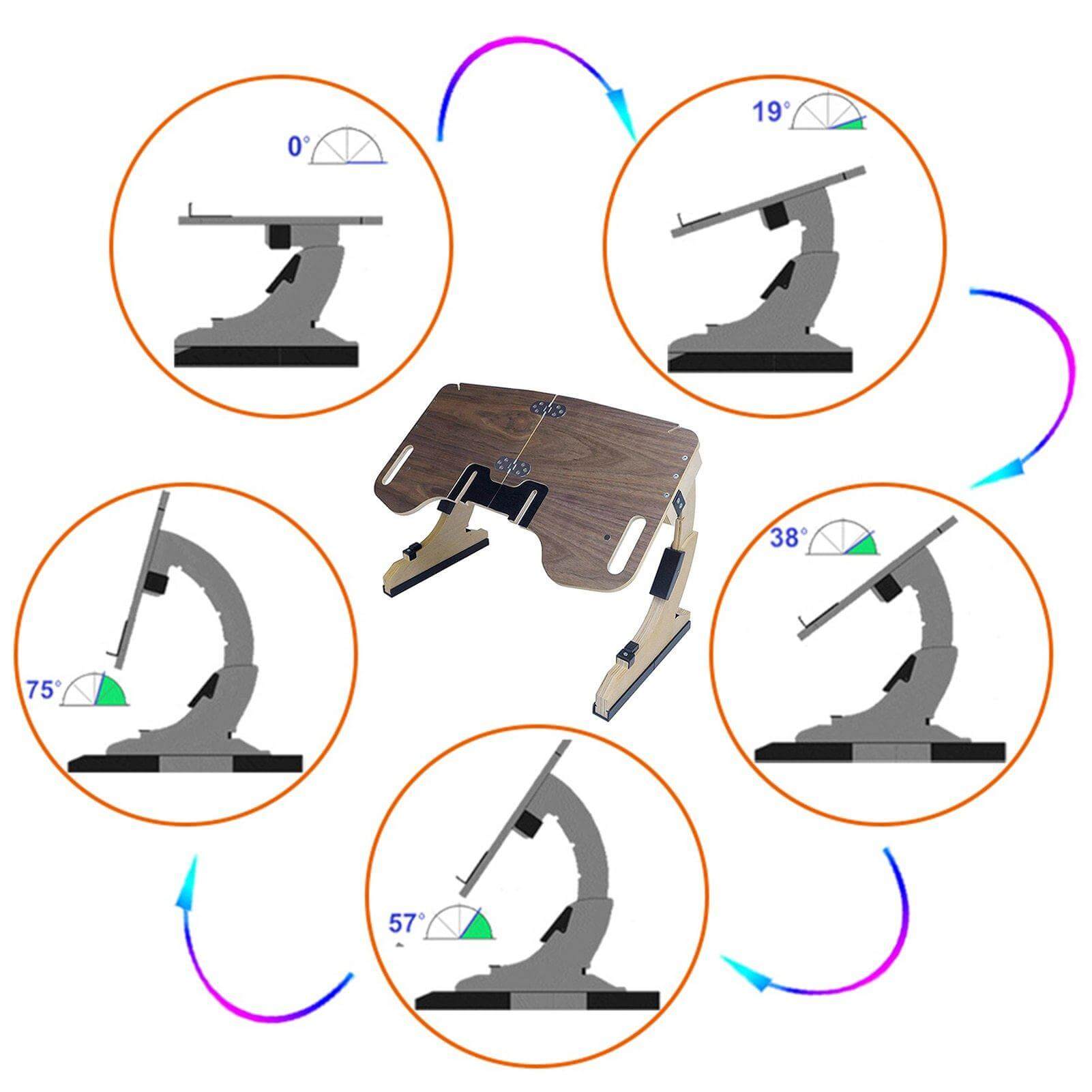 Adjustable Folding Laptop Bed Stand - MaviGadget