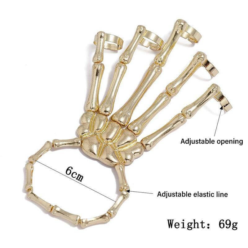 Skeleton Punk Halloween Finger Bracelet - MaviGadget