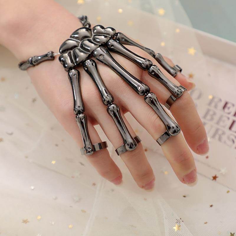 Skeleton Punk Halloween Finger Bracelet - MaviGadget
