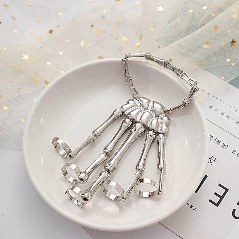 Skeleton Punk Halloween Finger Bracelet - MaviGadget
