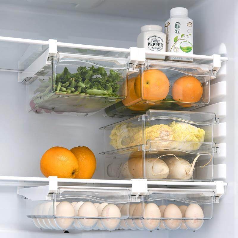 Fridge Organizer Under Shelf Drawer Box - MaviGadget