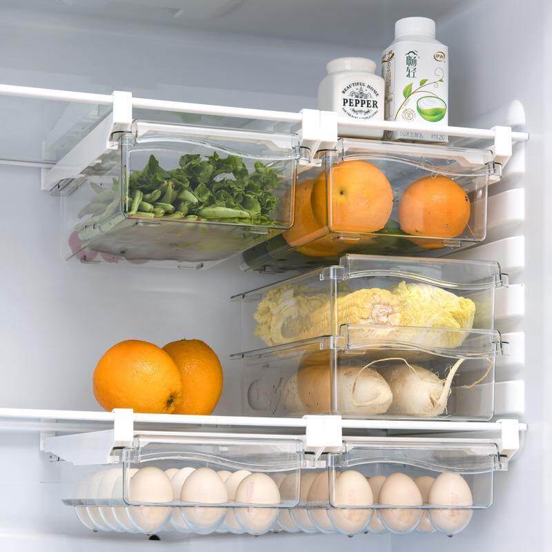 Fridge Organizer Under Shelf Drawer Box - MaviGadget
